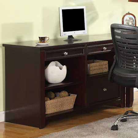 47" Credenza with 3 Drawers and 3 Shelves